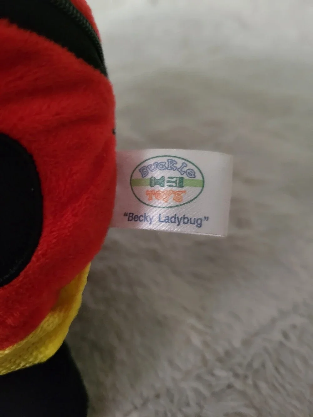 Becly Ladybug Stuffed Animal Buckles And Zipper  Toy - Red, Black Multicor
